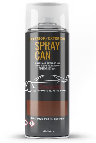 Xtremeauto Spray Paint Finish For Indoor And Outdoor Use Garden Cars Home Kitchen Bathroom Furniture Art Craft Bikes Radiators Metal Wood Plastic Glass UPVC Stone PVC RAL 8029 Pearl copper