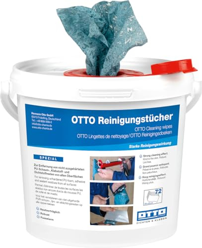 OTTO Reinigungstücher zur Entfernung von nicht ausgehärteten PU Schaum.-Klebstoff und Dichtstoffen
