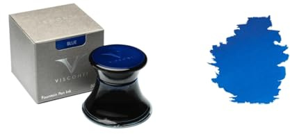 Encrier en verre Visconti Bleu 50 ml