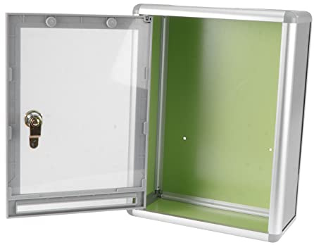 Garneck Abschließbarer Wandbriefkasten Aus Acryl Aluminium Mit Schloss Transparente Vorschlagsbox Für Büro Haustür Sichere Postaufbewahrung Wandmontage