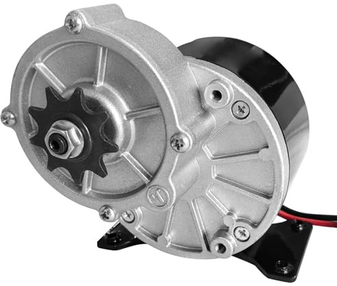 Bemonoc DC 12V 250W Gear Reduction Motor with 9 Tooth Sprocket, MY1016Z2 Brushed Motor for E Scooter, Electric Wheelchairs, Motorcycles, Massagers and Mowers