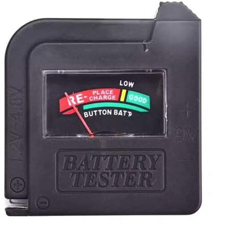 Qsvbeeqj BT860 Batterietester, Batterie-Tester, elektrische Ausrüstung, Zubehör für 9 V 1,5 V Knopfzelle