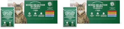 by Amazon Aliment Complet pour Chats Adultes, Sélection Mixte en Sauce, 4.8kg, 48 Lot de 200g (Auparavant Marque Lifelong)