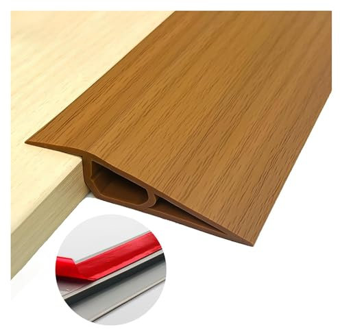 Übergangsprofil Selbstklebend, 100x 7/7.2cm PVC Boden-Leiste, Abschluss Anpassungsprofil, Abdeckleiste Für Fliesen, Holz, Laminat, Höhenausgleich 1.1-1.5cm/1.6-2cm(Yellow Oak,7 * 100cm)