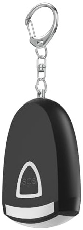 Lancoon Alarme personnelle Rechargeable Alarme de sécurité personnelle avec Lampe de Poche LED Sécurité pour l'extérieur Autodéfense Porte-clés 125dB Loud Sécurité d'urgence pour Les Femmes Noir