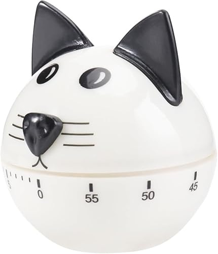 Kitchen timer cat shape mechanical timer egg timer short timer digital cooking timer kitchen alarm clock short timer 60 minutes countdown timer stopwatch for kitchen cooking baking office school