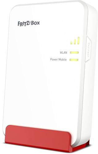 Fritz!Box 6860 5G (Mobilfunk-Router mit bis zu 1.300 MBit/s in 5G/LTE, Wi-Fi 6 mit bis zu 3.000 MBit/s, Power Over Ethernet (PoE+), Staub- und spritzwassergeschütztes Gehäuse, Internationale Version)