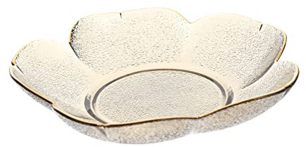 FUNNETOYU Tazón Multifuncional De Vidrio Resistente Para Frutas Ensaladas Aperitivos Postres Decorativo Para Hogar