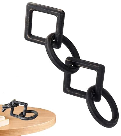 Kettenglied Holz, KnotenHolz - Hangable Kettenschmuck,Ästhetik, handgeschnitzte Bücherentischation Objekte für Wohnzimmer