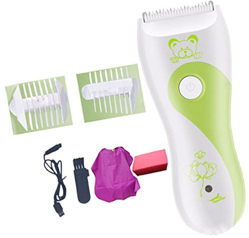 Holibanna Recortadora De Pelo Eléctrica Silenciosa Para Ñiño Kit De Cuidado Del Cabello Cuchillas Precisas Ergonómica Para Cortes Suaves En Casa Uso Infantil Esponja Aleatoria
