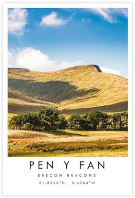 Pen Y Fan Travel,Pen Y Fan Poster (2) Canvas Poster Wall Art Decor Print Picture Paintings for Living Room Bedroom Decoration 12x18inch(30x45cm)