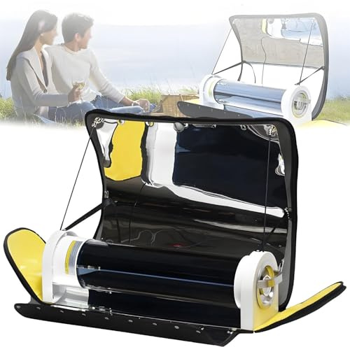 PioMue Four Solaire Portable de 4,5 L, Grande capacité, réchaud de Camping avec thermomètre pour 2 à 5 Personnes, randonnée, fête de Famille