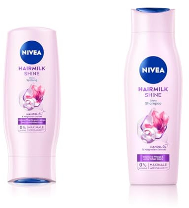 NIVEA Hairmilk Shine Glanz Spülung + NIVEA Hairmilk Shine Glanz Shampoo