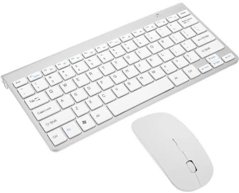 EPIGEIST Combo Teclado y Ratón Inalámbricos Silencioso y Compacto bajo Consumo USB Integrado Alcance hasta Oficina y Viaje