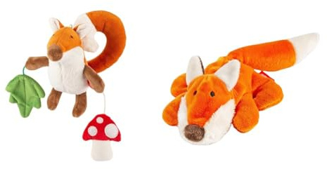 Sigikid Babyschalen-Anhänger & Mini Kuschler Fuchs Greifling Geschenkset hochwertig Kinderwagen Spielzeug Geburt Unisex Erstausstattung Greifen Kuscheln