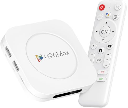 LEFFOT Boitier TV Android 14, 2025 M1 Plus 4K Ultra HD Android TV Box, 4Go RAM 128Go ROM, Boitier Android pour Streaming, Soutien Contrôle Vocal, 2.4G & 5G WiFi 6, BT 5.4, HDR10, RK3528 Quad Core A53