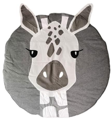 LIXSAZSE Coperta da gioco per giocare a gattonare con motivo a cartoni animati in poliestere per tappetino da gioco, delicata sensazione di tocco, Giraffa
