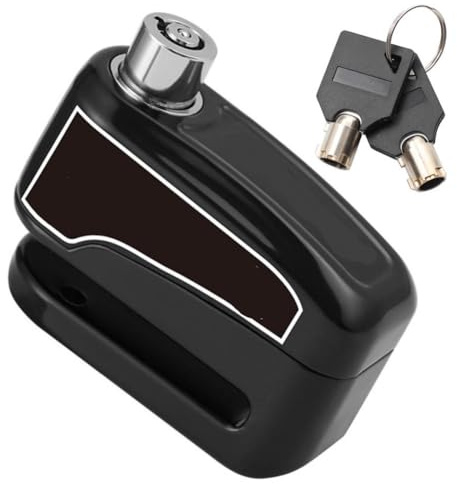 Blocco freno a disco per ruota moto Blocco elettrico per freno a disco per bicicletta Impermeabile compatibile con parti di motociclette automobilistiche(black)