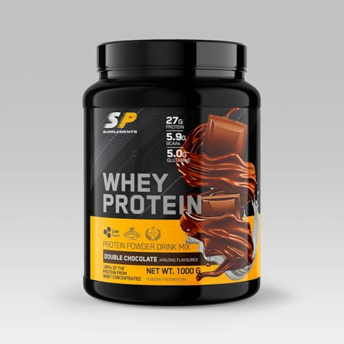 SP - Whey Protein - Concentrado de Proteína Whey de suero de leche en polvo - sin grumos - 1kg Sabor Doble Chocolate