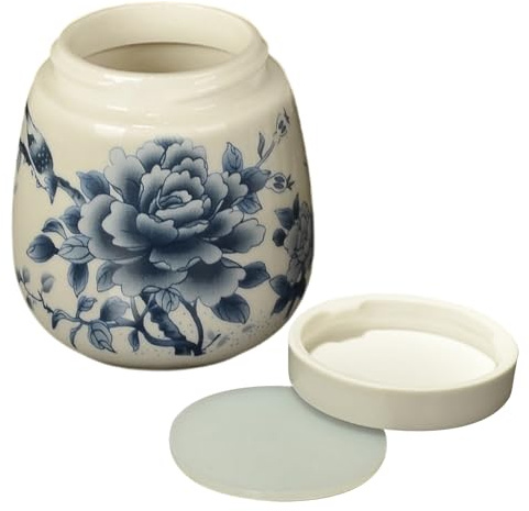 Generisch Egg Coddler - Portauova con coperchio, coperchio in ceramica vintage per cuociuova bollite, per uso in cucina a colazione