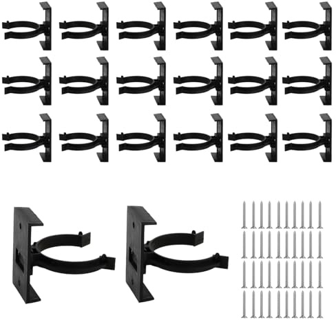 20 Stück Küchen-Sockelleisten Clips mit 40 Schrauben, Kunststoff Sockelblendenhalter für 40–45 mm Küchenfüße, sichere Befestigung für Küchen- und Badmöbel