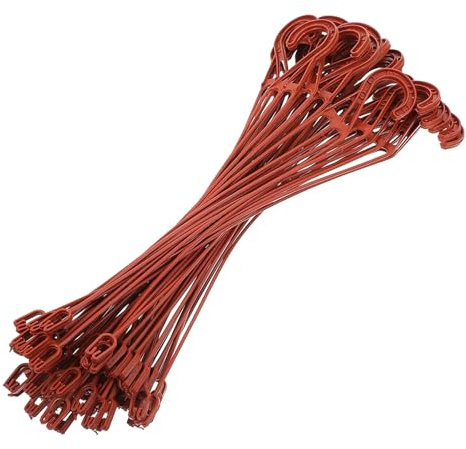 DECOMELODY 30 Ganci per Piante in Plastica Rossi per Giardinaggio, Supporti Sospesi per Vasi e Fioriere da Esterno, Ganci per Appendere Vasi Alta Capacità di Carico, per Balconi e Terrazze