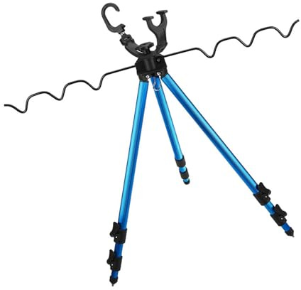 Treppiede per canna da pesca retrattile per canna da pesca pieghevole in alluminio regolabile in altezza regolabile Staffa treppiede portatile telescopica canna da pesca treppiede