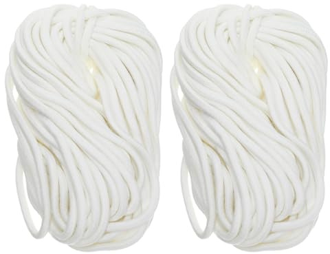 TOYANDONA Lot de 2 Cordes à Arrosage Automatique en Coton Absorbant 6mm X 20m, Mèche Hydroponique pour Système D'irrigation Passive, pour Plantes D'intérieur et Jardin Extérieur, Usage