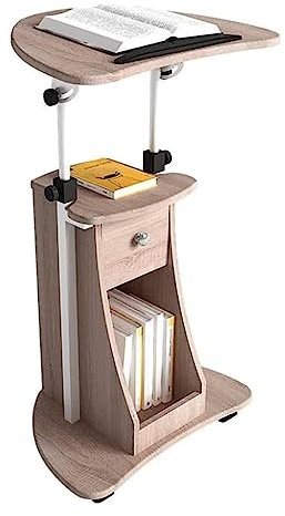 JIANSMZ Lecture Pulpit,Podium Stand Podium Stand with Wheels Height Adjustable Lecterns Church Pulpits School Teacher's Podium Sit-Stand Mobile Podiums Has Many uses