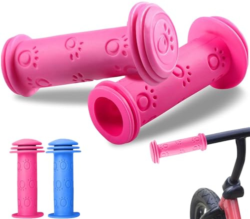 FLZONHUT 1 Paire Poignées Guidon Caoutchouc Antidérapant Enfant Vélo Trottinette Tricycle Draisienne | Lot d’une paire de poignées en caoutchouc souple sans odeur forte,texture antidérapante adaptée aux petites mains