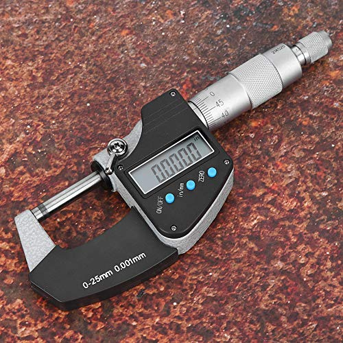 Hamwesh Micrometro Digitale, Calibro Micrometrico Imperiale Metrico con Risoluzione 0,001 Mm, Spessimetro Digitale con Ampio Schermo LCD, Custodia Protettiva e Batteria, per Macchinisti Meccanici
