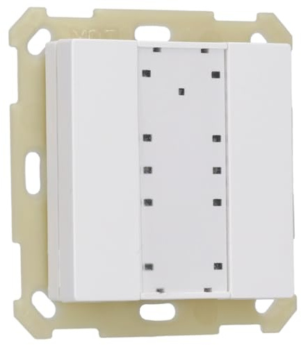 KNX Taster 2fach Plus, LED, reinweiß glänzend
