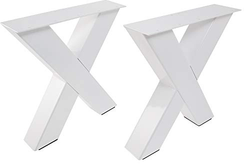 Bentatec 2er Set Bankgestell X8080 weiß - Ideal zum Bauen Einer Bank - Sitzbank - DIY Loft Do it Yourself Projekt