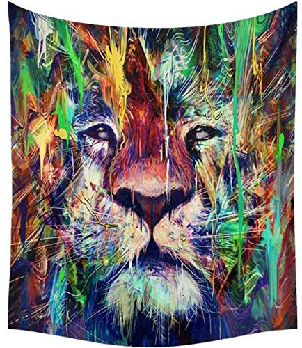 Wandteppiche 3D-Digitaldruck Tapestry Tapestry Baumwolle Decken, Teppiche Bohemia Piano Decke Bettdecke Wandteppich Bettdecke Wandbehang Tapisserie ( Farbe : Color tiger , Größe : 150×130cm )