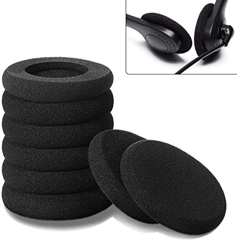 Frienda 10 Pieces Headphone Earpads Cover, 50 mm Headset Sponge Foam Replacement Earpad Cushions Cover Compatible with Headphone for Most Standard Size, Office Gaming Call