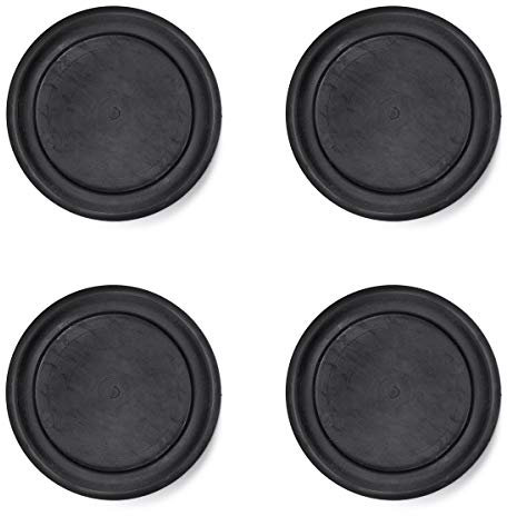 sossai® Pulsar - amortiguador de vibraciones para lavadora | Almohadillas lavadora | 4 piezas | Color: negro | antivibraciones | antideslizante
