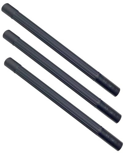 19-Inch Vacuum Extension Tube 3-Pack, Black Rigid Plastic, Fits 1 1/4 Vacuum Attachments, Durable Vacuum Wand, Perfect for Home and Shop Vac Attachments, Vacuum Attachments & Brushes by Wessel-Werk