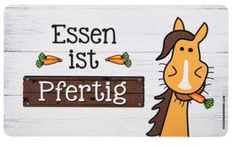 GILDE Brettchen Frühstücksbrettchen Essen ist pfertig 23,5x14,5