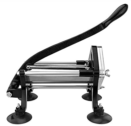 CJCSM Máquina para Hacer Patatas Fritas, cortadora de Patatas Comercial, cortadora de Patatas Fritas con Patas de succión, rebanadora de Patatas para Patatas Fritas, Zanahorias, rebanadora de Patatas