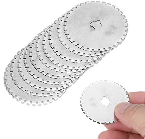 Roller Cutter Blade, Cutter Kreismesser 10pcs1.8in Kreismesser Klingen Ersatz Edelstahl für Stoff Leder Papierschneiden