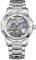 BOLYTE Armbanduhr Herren Analog Automatik Edelstahl Mechanische Skelett Männer Uhr Glas Rückseite, 8240-silber, Weiß