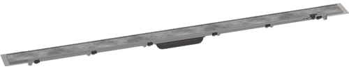 hansgrohe 56034000 RainDrain Rock Fertigset Duschrinne 1200 kürzbar und befliesbar Complete Set Shower Channel, Chrome, 120 cm
