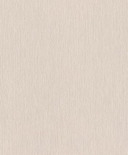 Rasch Carta da parati 844337 – Carta da parati in tessuto non tessuto tinta unita rosa con struttura tessile della collezione Perfecto VI – 10,05 m x 0,53 m (lunghezza x larghezza)