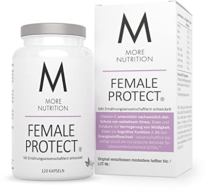 MORE NUTRITION, Female Protect, 120 Kapseln - Wichtige Nährstoffe speziell für Frauen - Mit Vitamin B6 und Vitamin C