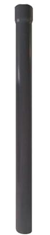Renoplast® R50 Aluminium Fallrohr | 100cm DN 40mm Graphit halbrunde | Dachrinnen Regenrinne Dachentwässerung Blechkantprofile | Gartenhaus Carport Terrasse Balkon-Steckrinne | Rinne für Dach
