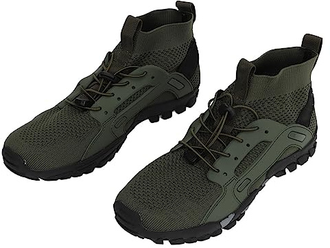 Fockety Chaussures de Wading pour Hommes, Chaussures de Randonnée Respirantes OD Green Safe pour Hommes pour la Pêche (43)