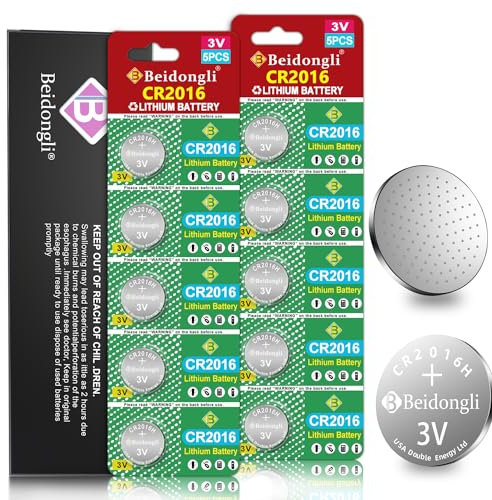 CR2016 Batterie 3V Lithium Knopfzelle CR 2016 Batterien Knopfzellen 10 Stück【3 Jahre Garantie】