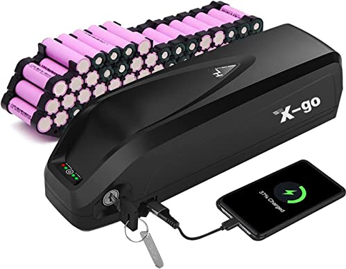 X-go Batterie pour vélo électrique 36 V 15 Ah avec chargeur et plaque mère à 4 broches, batterie Ebike Li-Ion pour moteur 50 W-750 W
