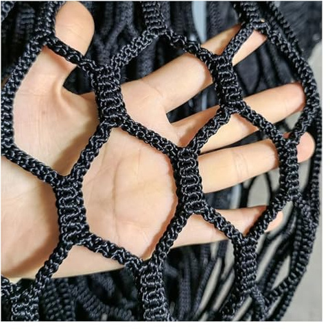 DTVEW Filet de Sécurité pour Garde-Corps Filet de Corde, Filet de Chargement Grimpant pour Terrain de Jeu, 4,5cm/5mm Polyester sans Nœuds Filet de Sport(1x3m/3.3x9.8ft)