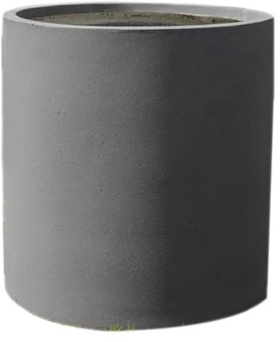 FUNDESEE Circular Concrete Seeder, Large Indoor And Outdoor Flower Pots With Drainage Holes, Used For Terrace Home And Office Decoration (color: Gray, Size: 31 * 32cm)(Color:Grey,Size:40.5 * 41cm)